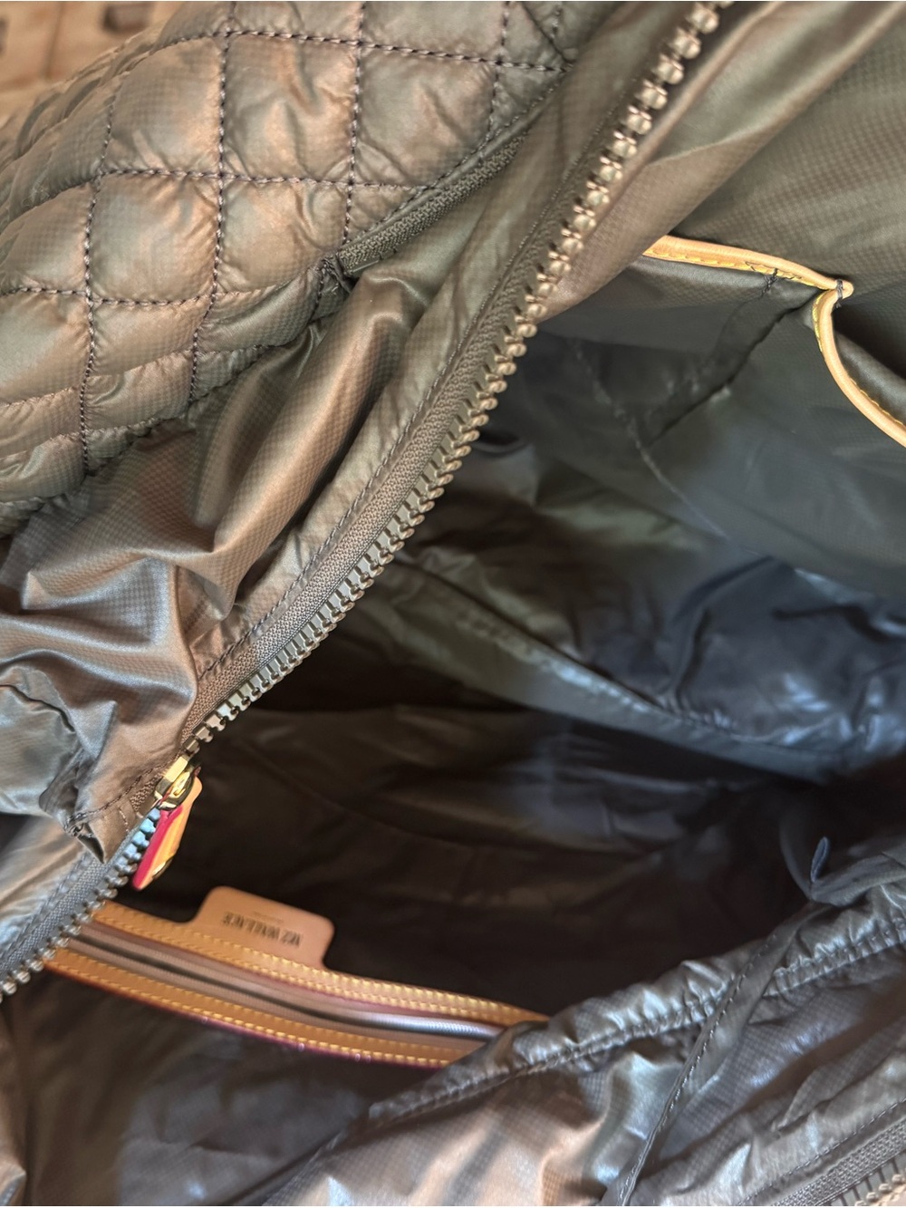 MZ Wallace Quilted Metro Tote in Taupe Brown - Picture 10 of 16
